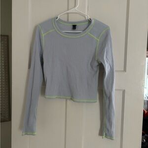 Wild Fable Ribbed Top with Neon Accents